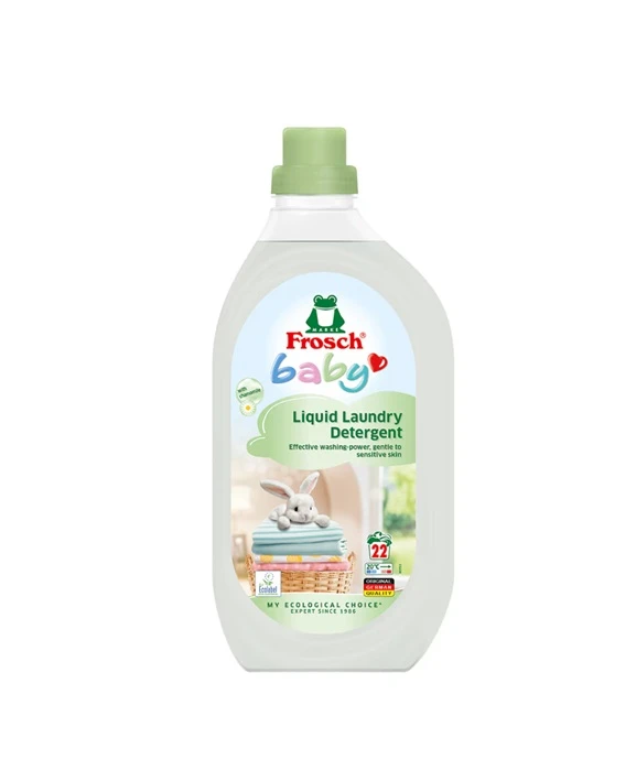 Detergent lichid FROSCH Baby, Musetel, 1.5 l, 22 spalari 